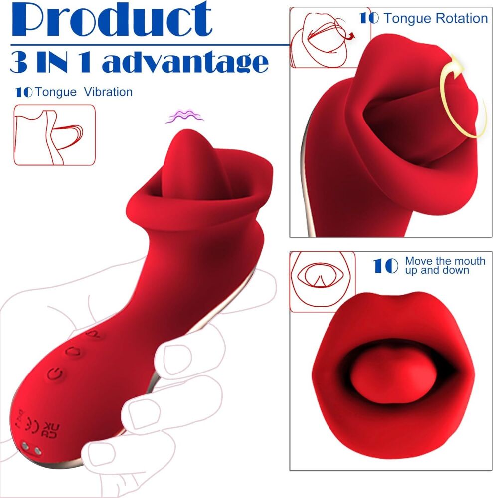 Rotation Tongue Stimulator Clitoris Vibrator SKU: XXX0939