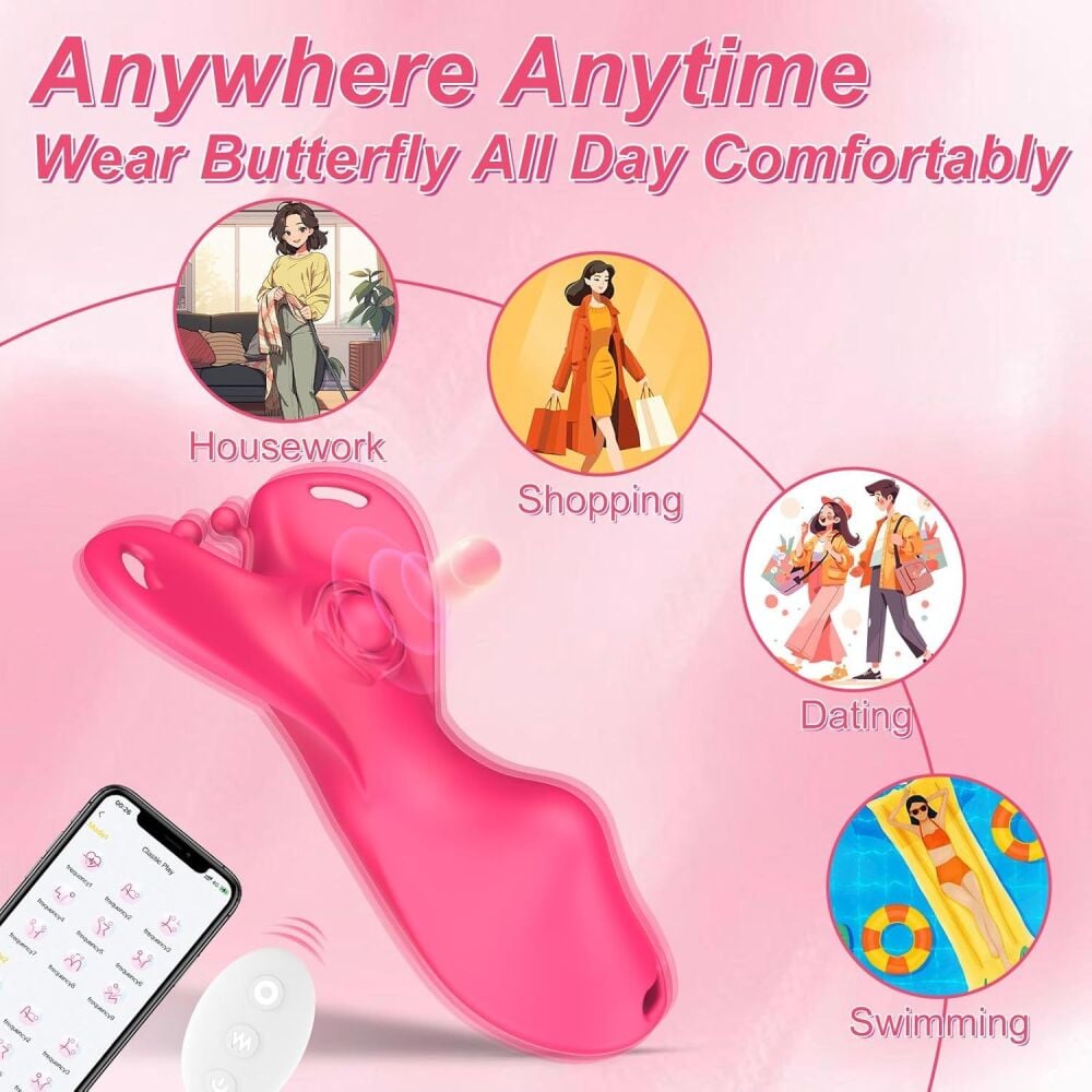 Remote Control Butterfly Wearable Mini Vibrator Panty SKU: X0898XX