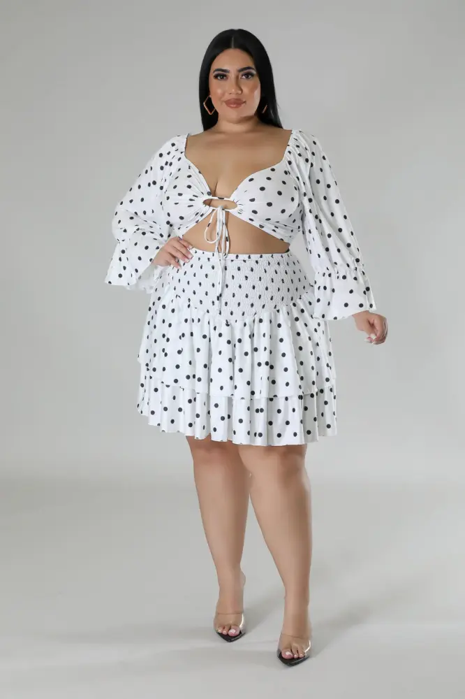 White Mini Obsession Skirt Set SKU: 6786921