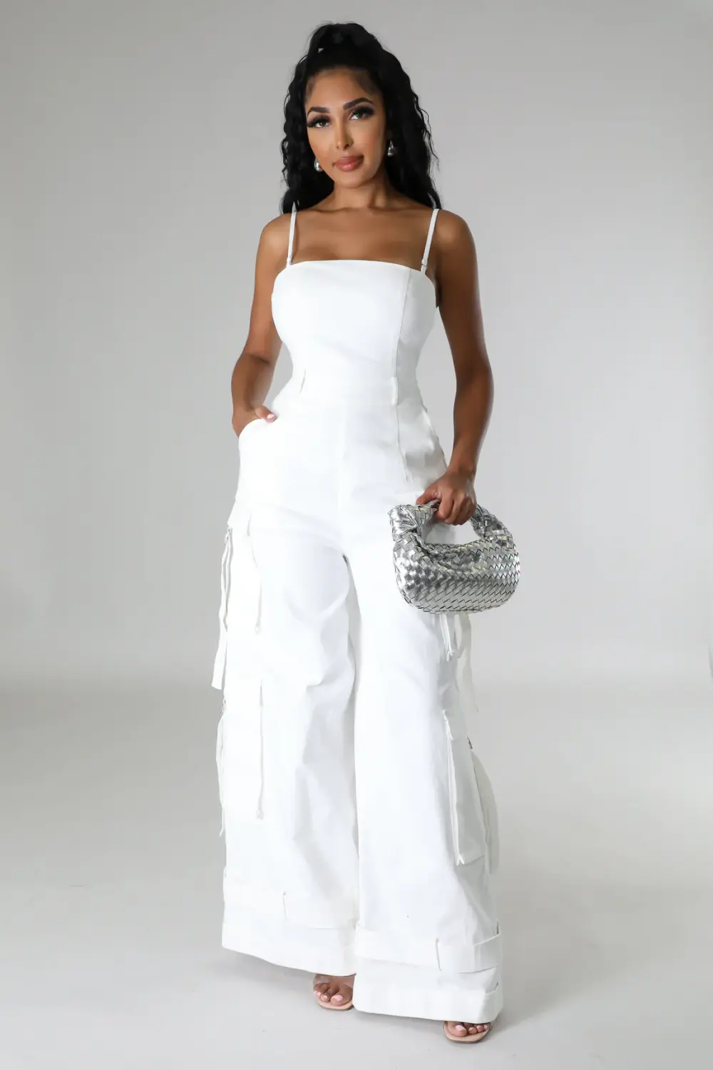 Just Work It White Jumpsuit SKU: U778960