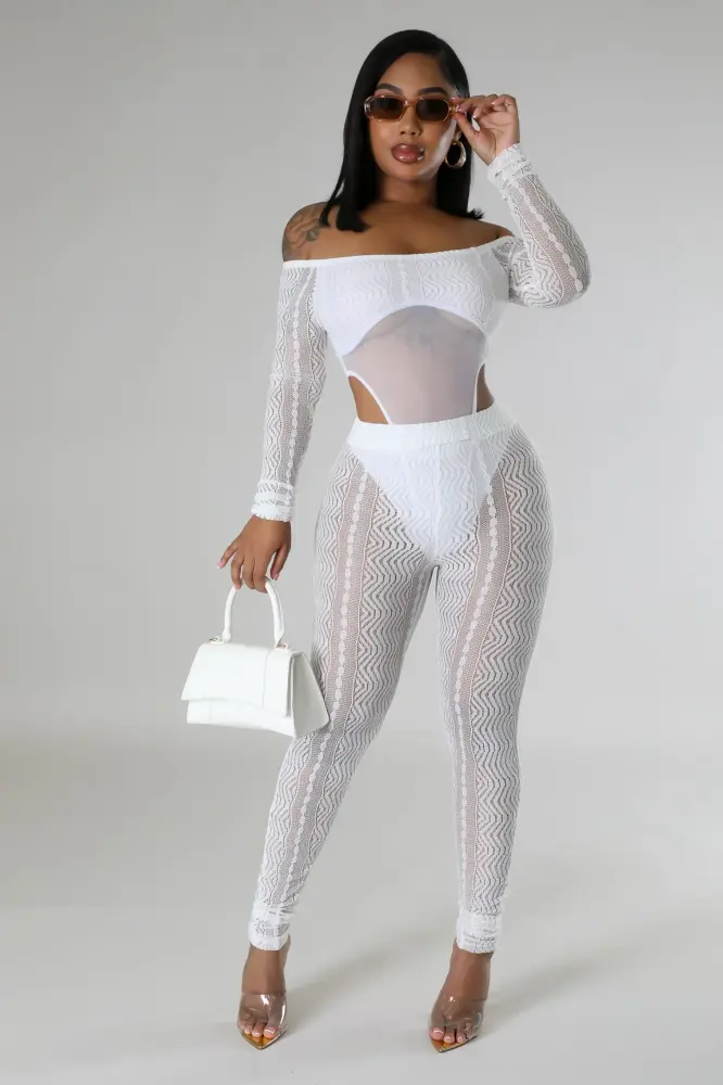 Off White Janela Bodysuit Legging Set SKU: 0567751
