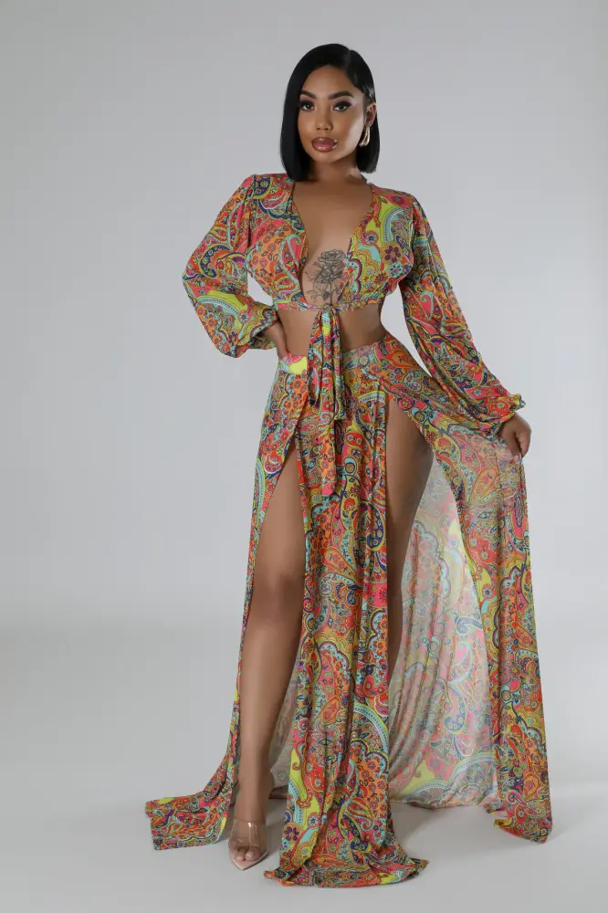 Printed Arya Babe Skirt Set SKU: 6570H79