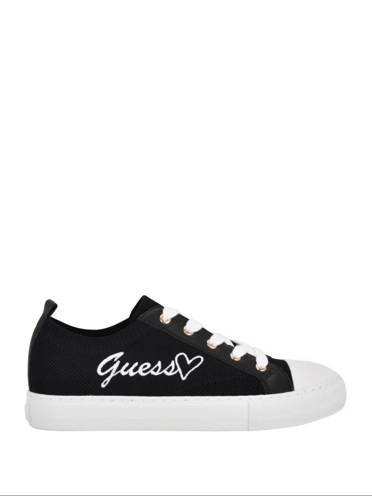 Guess Black Knit Low-Top Sneakers Size: 8M SKU: 7860N21