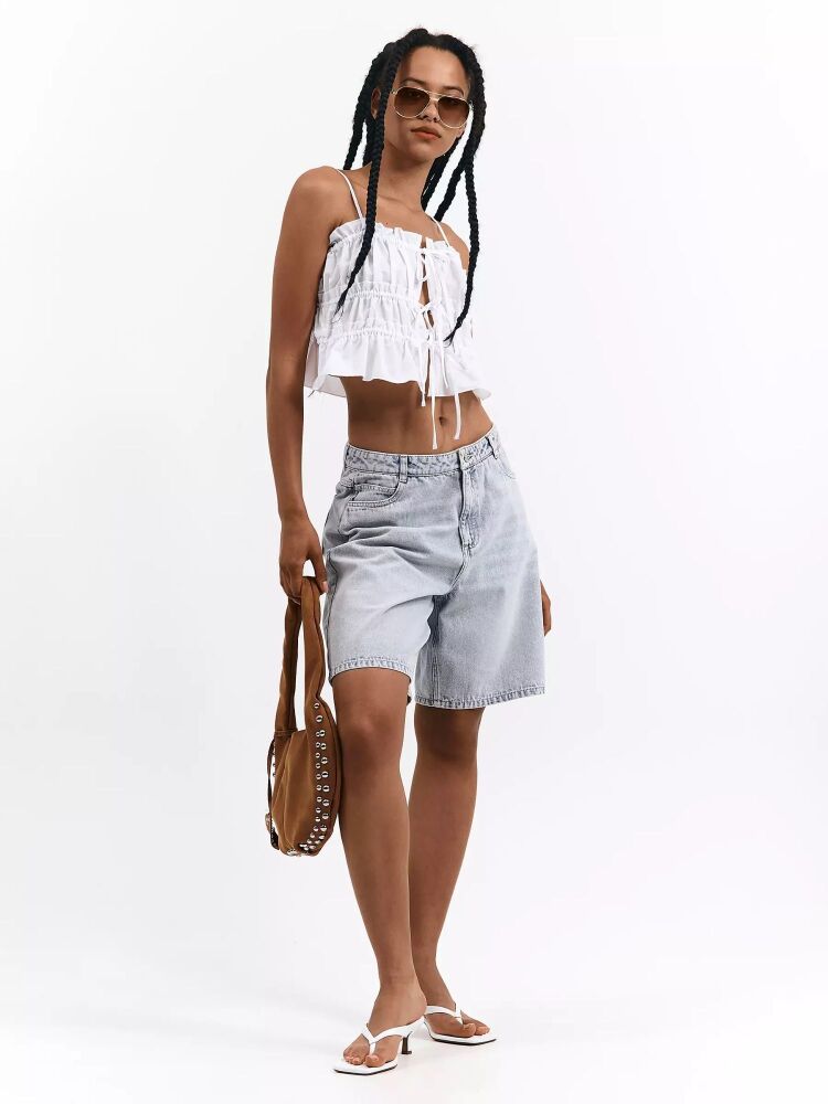 White Adjustable Cami Straps Top SKU: N768902