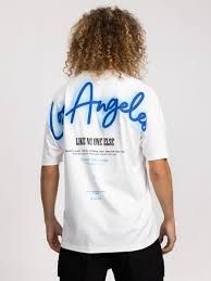 White Oversize Los Angeles Print T-Shirt Size: XL SKU: 6578882