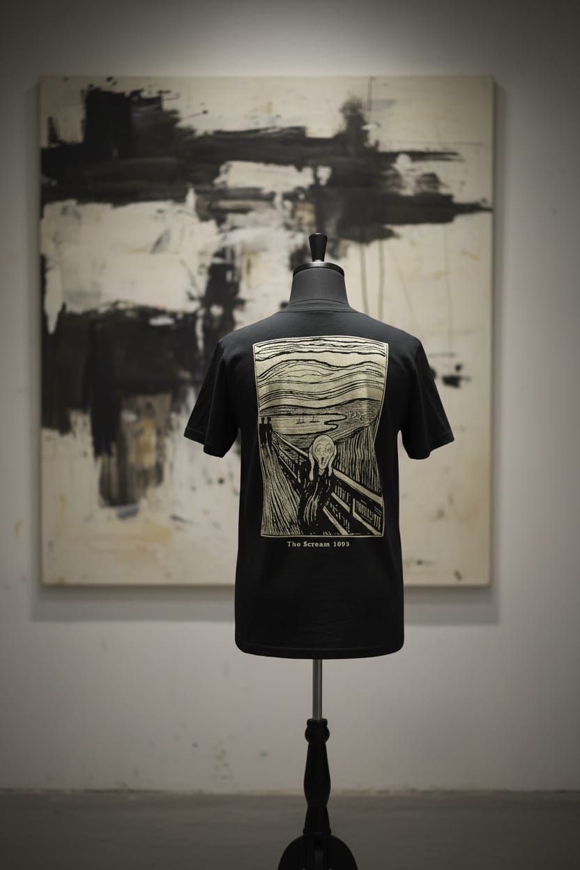 The Scream 1895 Vintage Print T-shirt Size: M SKU: H8797011
