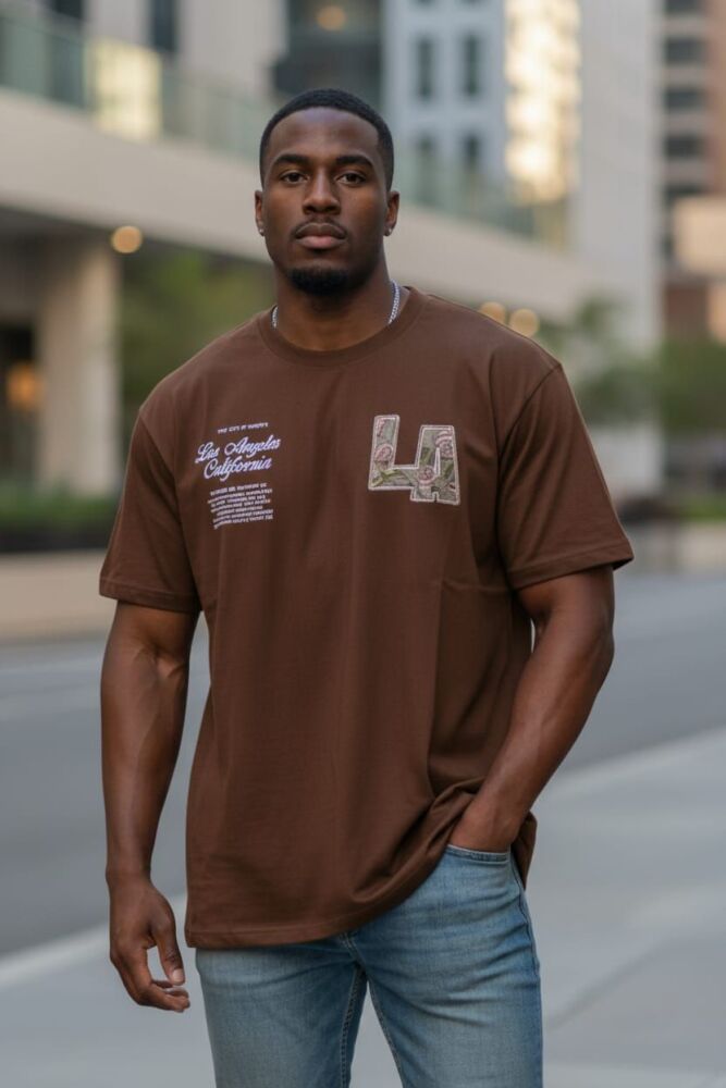 LA Bloom Brown Graphic Street Tee Size: XL SKU: G768610