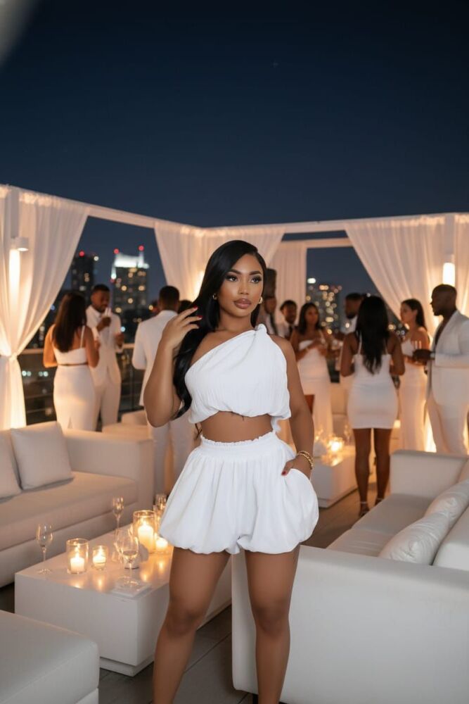 White Blissful Feeling Short Set SKU: 564C657