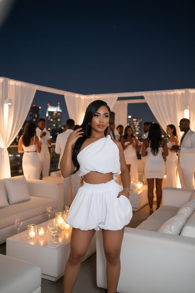 White Blissful Feeling Short Set SKU: 564C657