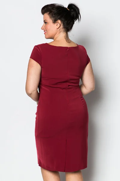 Red Cap Sleeve Dress Size: XL SKU: D1116571