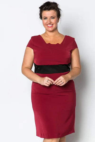 Red Cap Sleeve Dress Size: XL SKU: D1116571