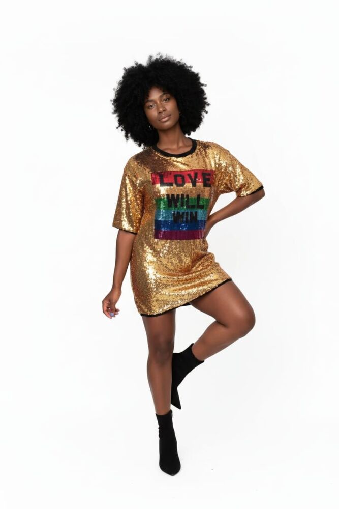 Colored Sequins Shirt Dress Size: S SKU: A113
