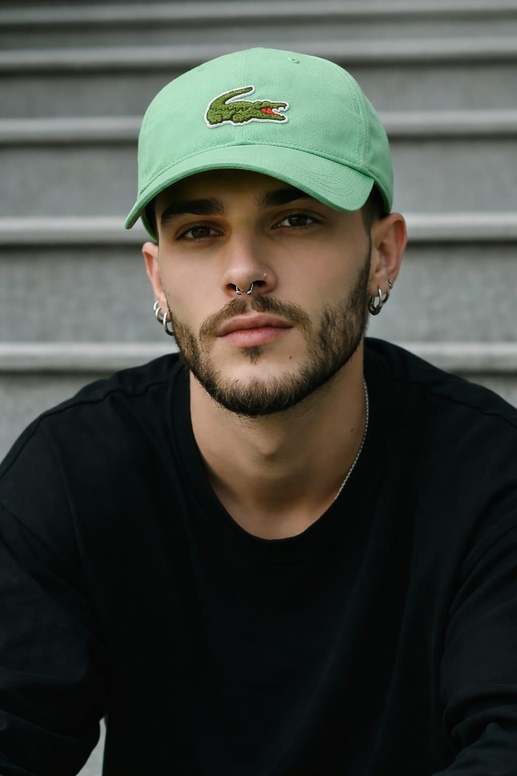 Lacoste Lime Green Unisex Crocodile Badge Cotton Twill Cap SKU: 77980D4