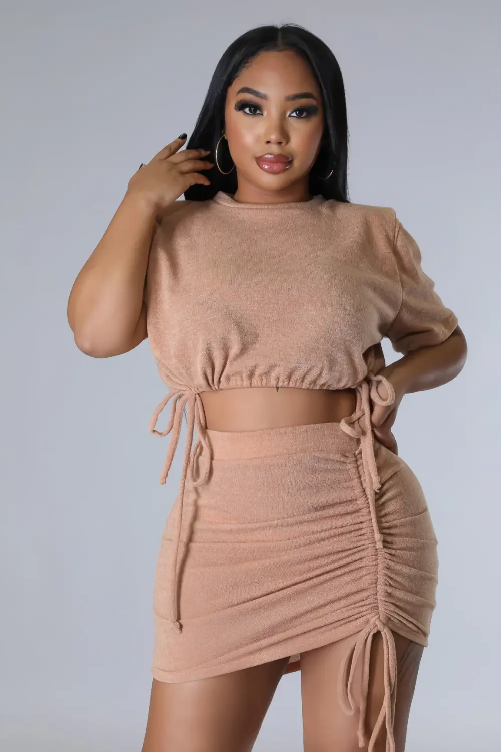 COMING SOON Mustard Stretch Andell Skirt Set SKU: 7U01980