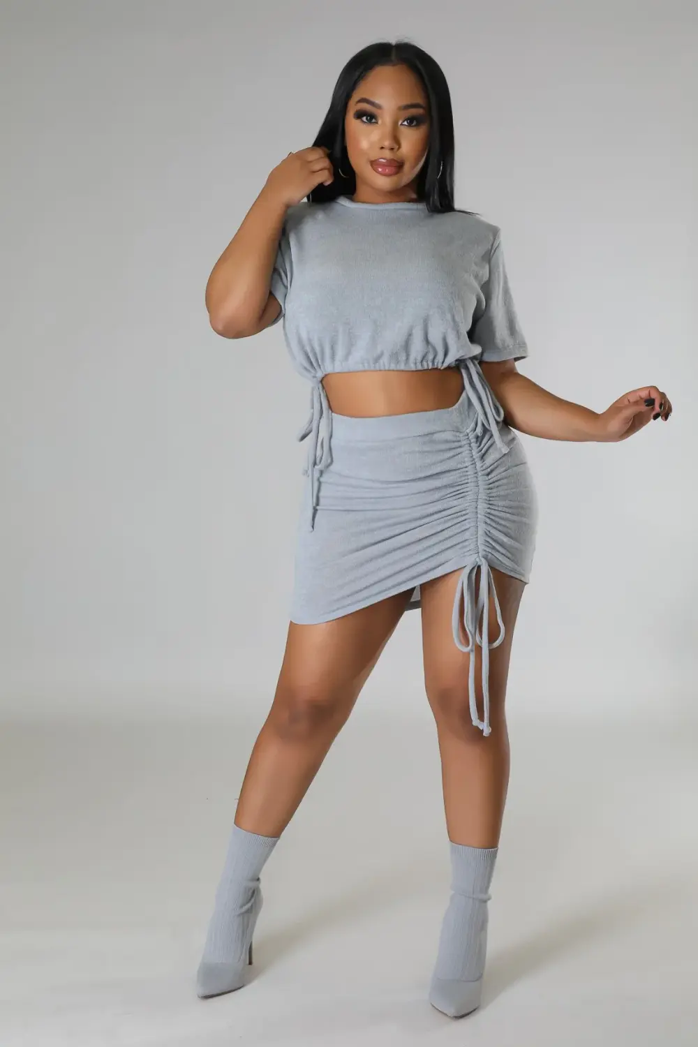 COMING SOON Mustard Stretch Andell Skirt Set SKU: 7U01980