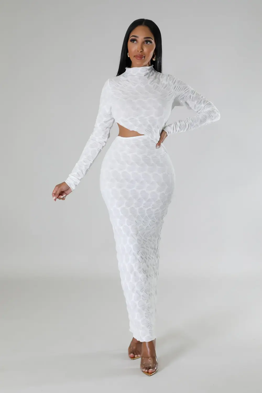 White Keep You Looking Skirt Set SKU: 6501112