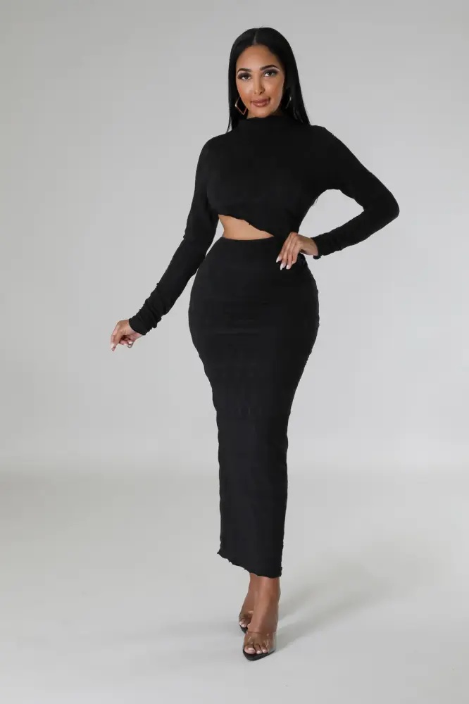 COMING SOON Black Keep You Looking Skirt Set SKU: 6501113
