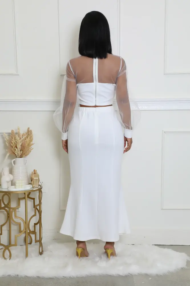 White Eclipse Ensemble Skirt Set SKU: 6570012