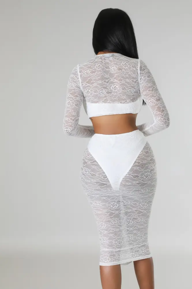 White Kathyanne Skirt Set SKU: 7689011