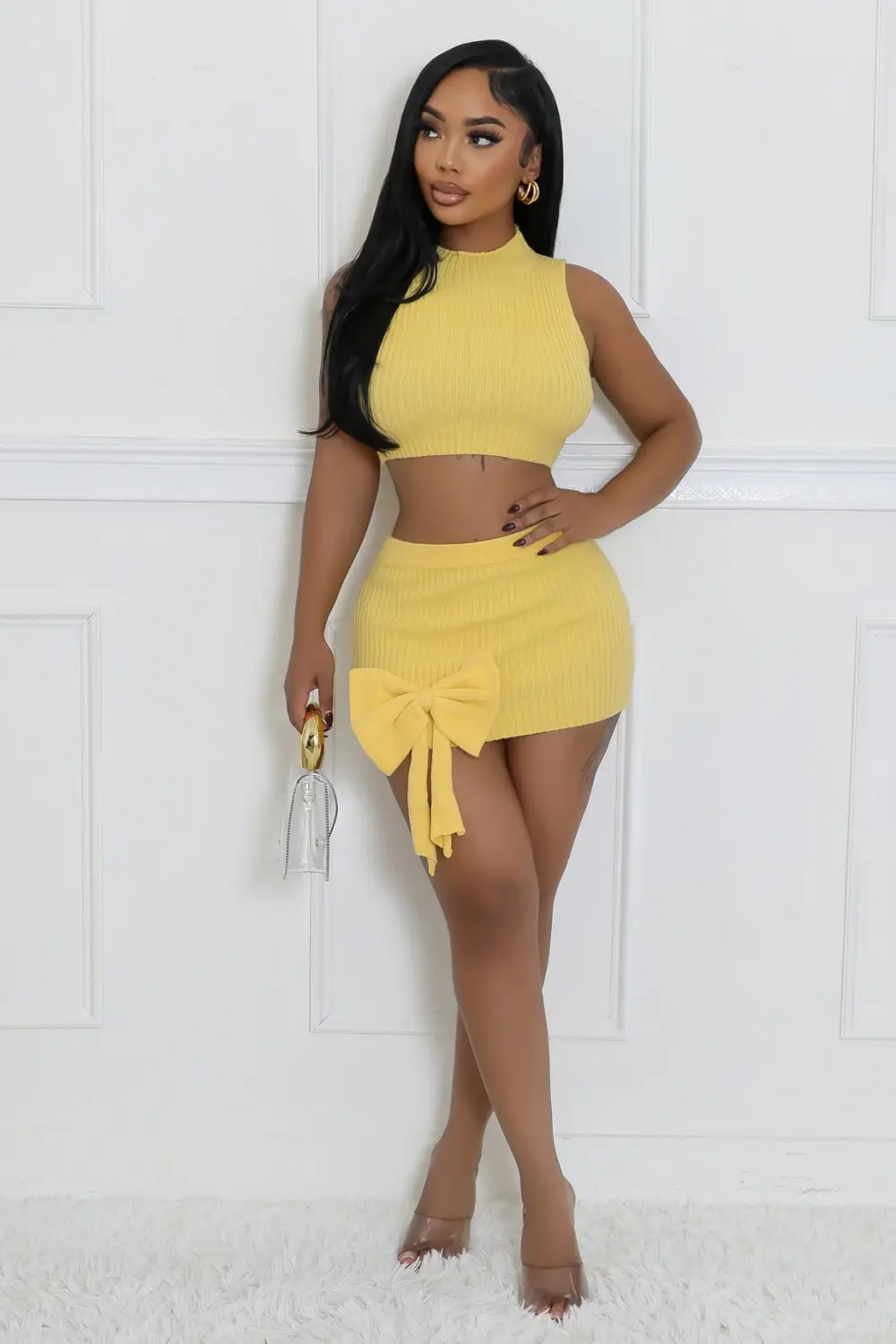 Yellow All It Takes Skirt Set SKU: 17U6961