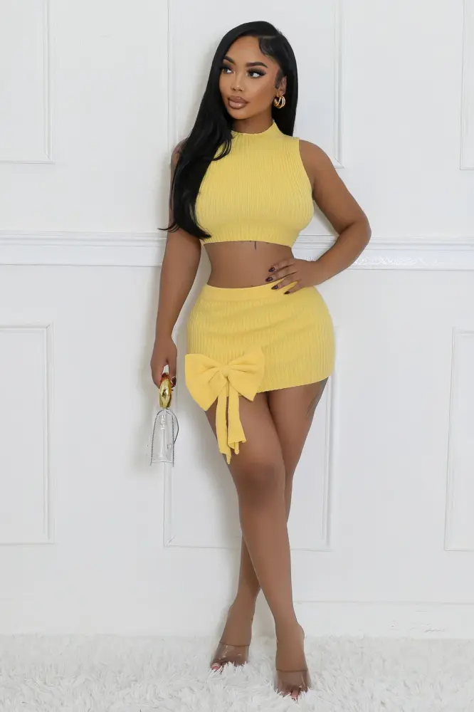 Yellow All It Takes Skirt Set SKU: 17U6961