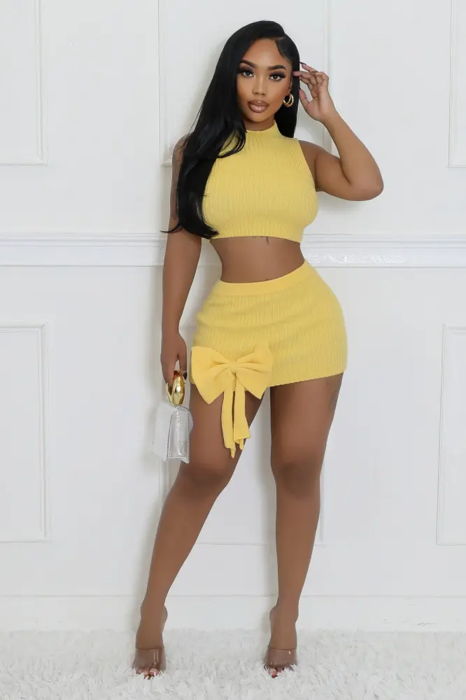 Yellow All It Takes Skirt Set SKU: 17U6961