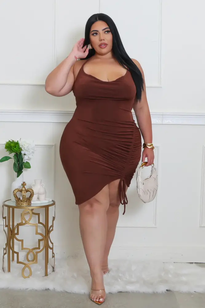 Dake Brown Italy Crush Dress Size: 3XL SKU: T567491
