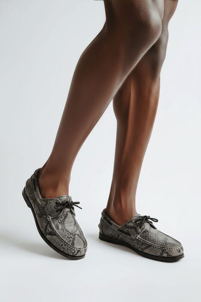 Snake Print Boat Shoes|Size: 10.5