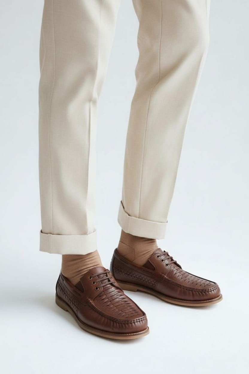 Brown Wide Fit Leather Shoes Size: 10