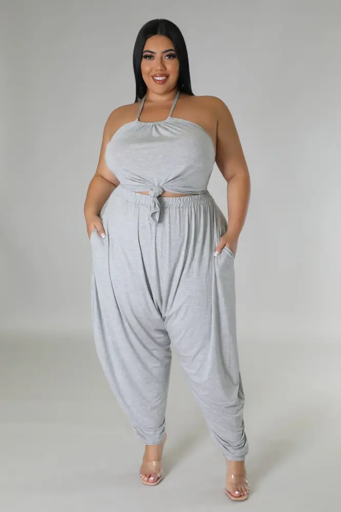 Grey Malloree Pant Set SKU: 657611L