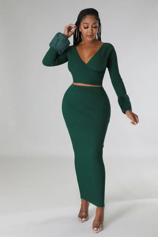 Green Skylah Skirt Set SKU: F546410