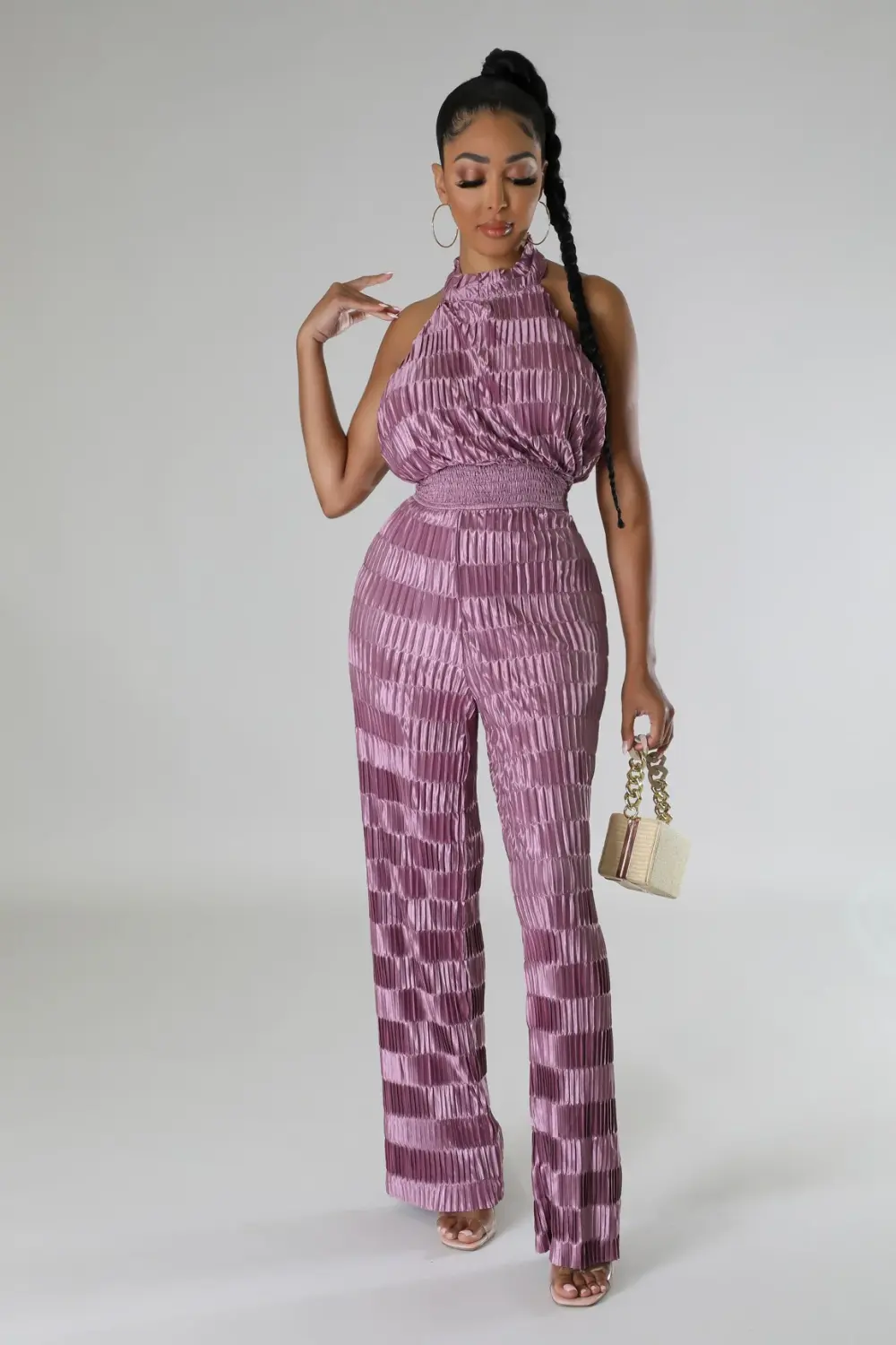 Mauve Plead For Me Jumpsuit