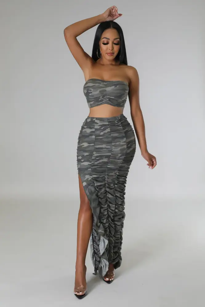 Camo Ivelisse Skirt Set SKU: 7686L121