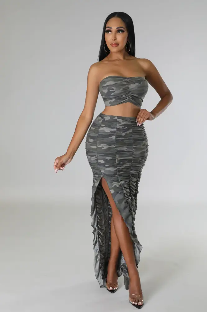 Camo Ivelisse Skirt Set SKU: 7686L121