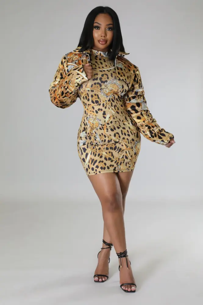 Leopard Fierce Fall Dress Set SKU: 6778L33