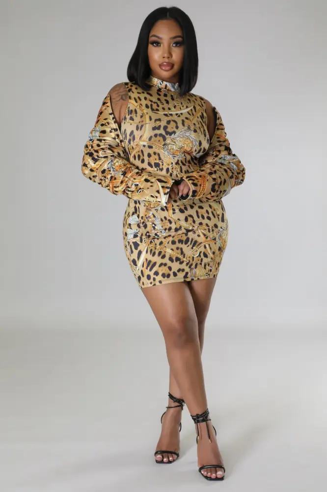 Leopard Fierce Fall Dress Set SKU: 6778L33