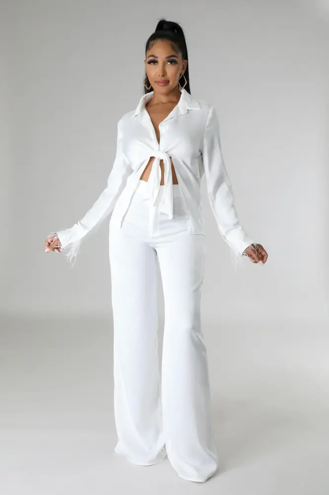 White Morelia Pant Set SKU: 2L850L1