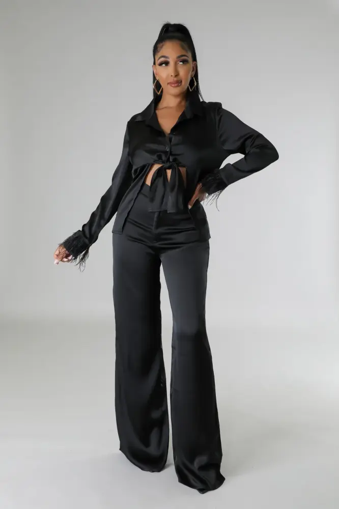 Black Morelia Pant Set SKU: 2L050L1