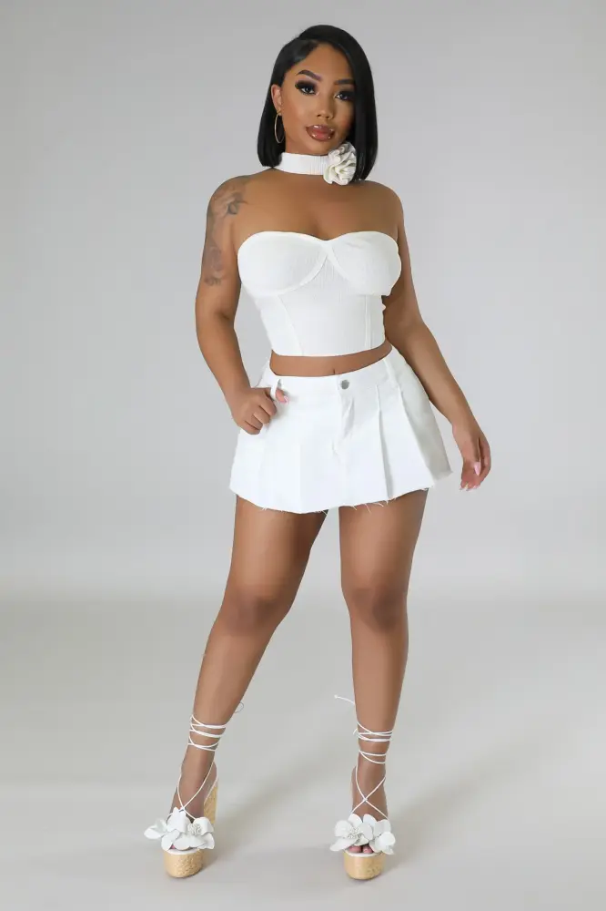 White Rosie Mama Top SKU: 657681L