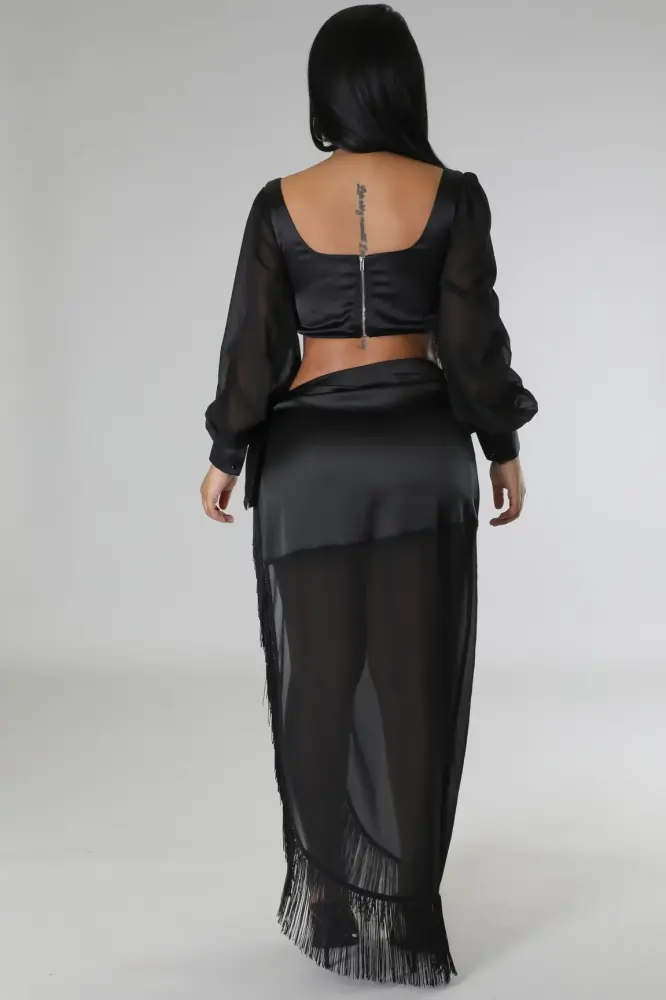 Black Resort Dinners Skirt Set SKU: X011886