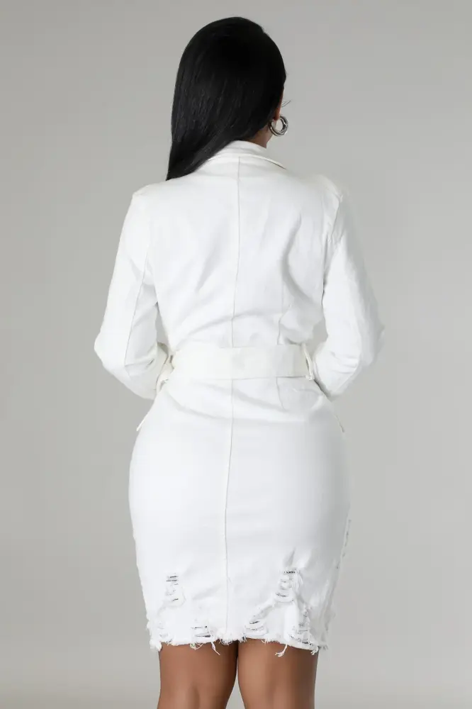 White Stay Busy Dress SKU: P908771