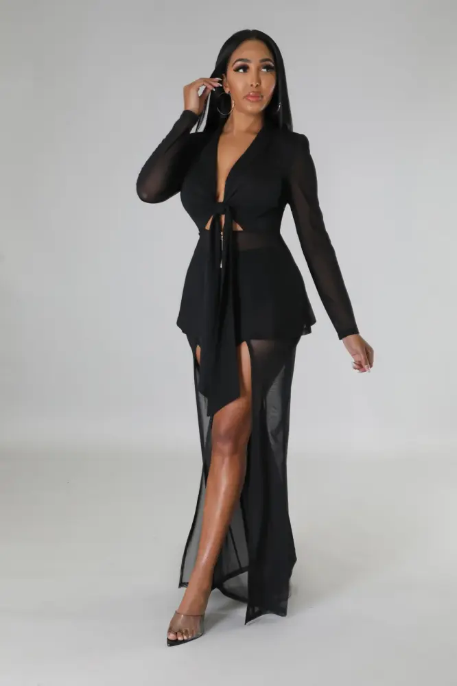 Black Sherry Baby Pant Set SKU: U768790