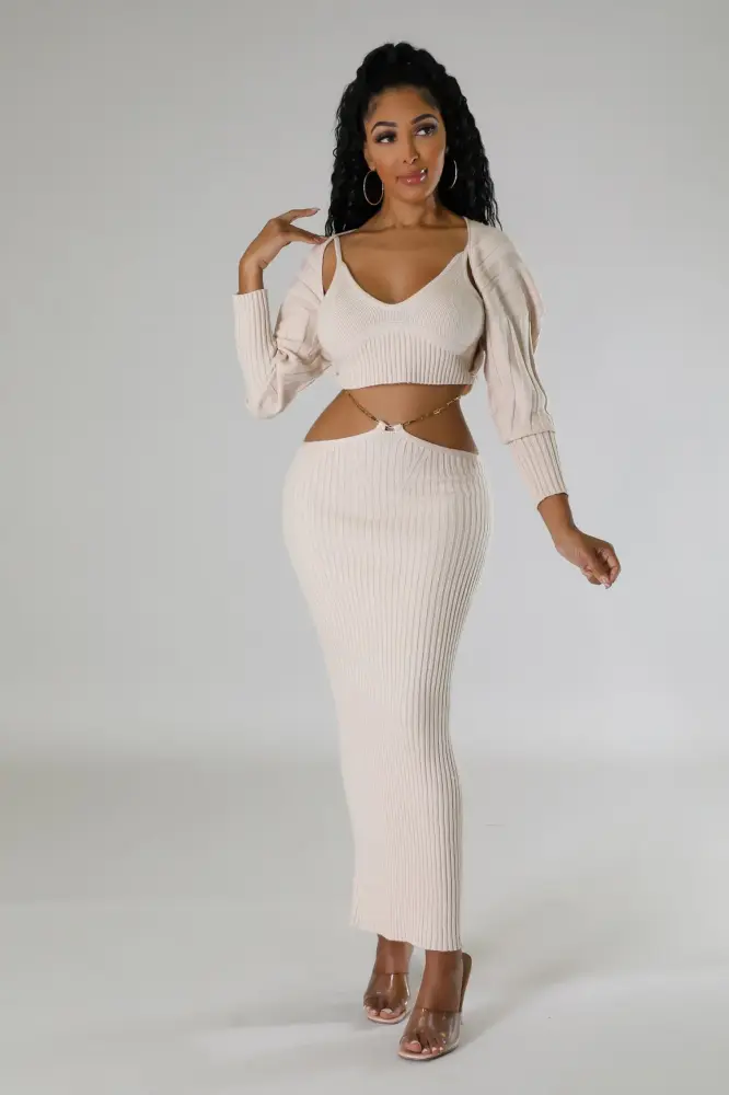 Frosted Almond Aim High Skirt Set SKU: T017846