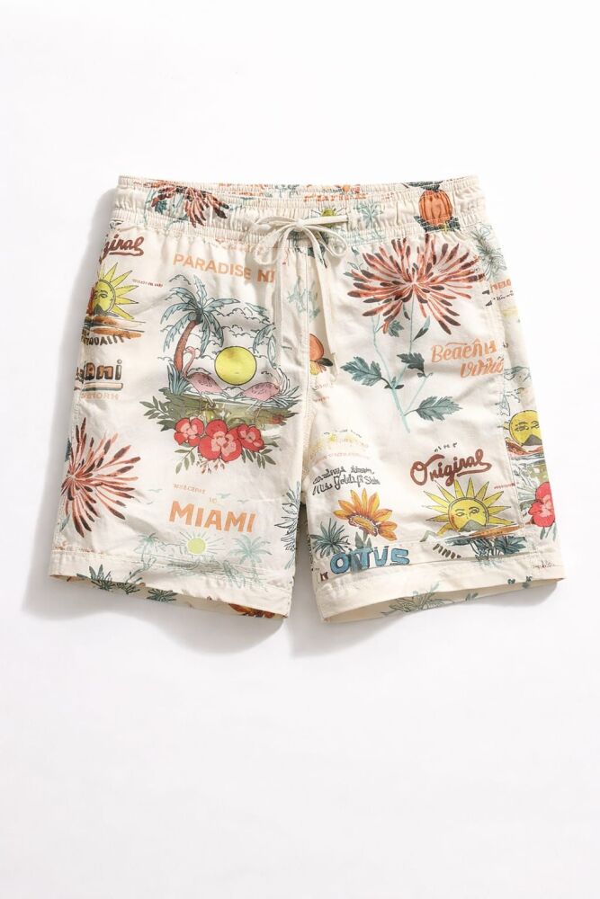 Tropical Sands Camp Print Shorts Size: S SKU: 05759G1