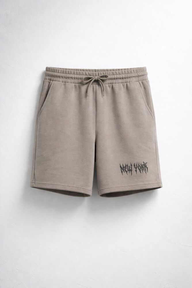 Graphic Print Drawstring Waist Shorts Size: 38 SKU: 7680210