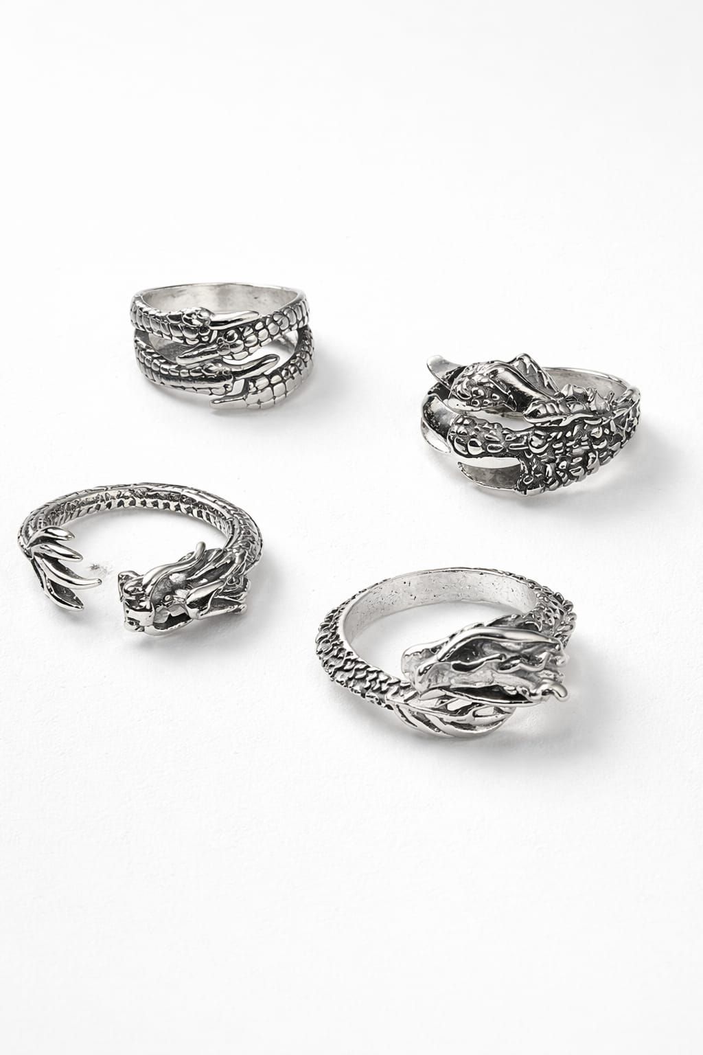 4-Pc Silver Plated Ring Set SKU: Z018