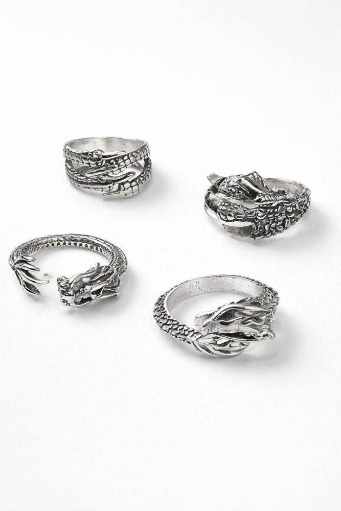 4-Pc Silver Plated Ring Set SKU: Z018