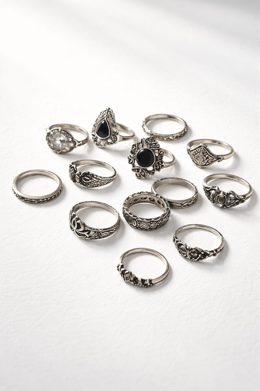 13-Pc Silver Plated Ring Set SKU: Z024