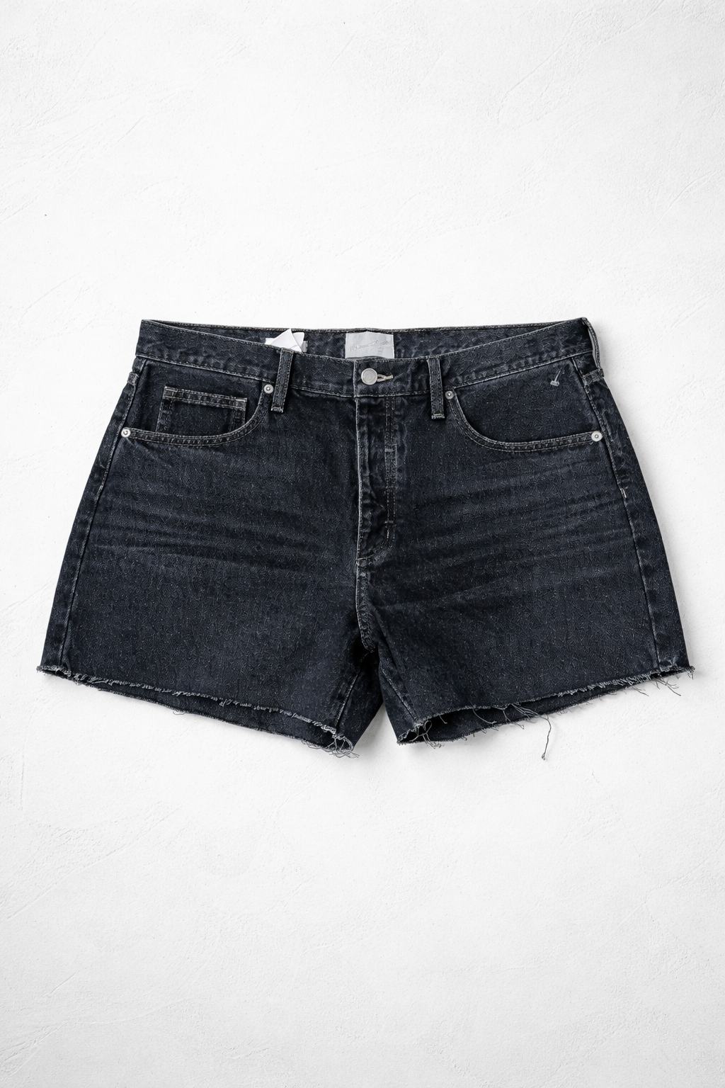 Black High-Waisted Denim Shorts Size: 12 SKU: BN67850