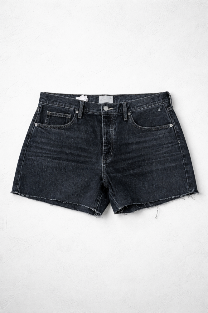 Black High-Waisted Denim Shorts Size: 12 SKU: BN67850